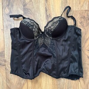 Black and lace corset